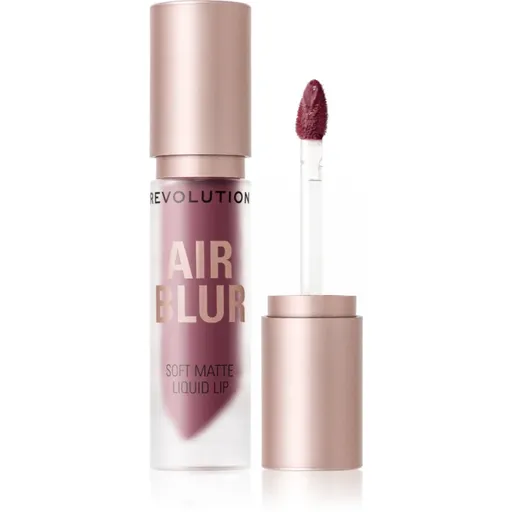 Makeup Revolution Air Blur Liquid Lipstick lehká tekutá matná rtěnka odstín Black Cherry 3.5 ml