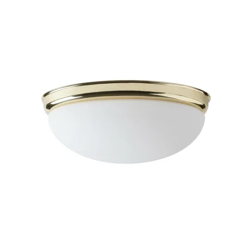 OSMONT ALM41655 ALMA D1 stropní/nástěnné skleněné svítidlo mosaz leštěná / bílá IP41 25W E27