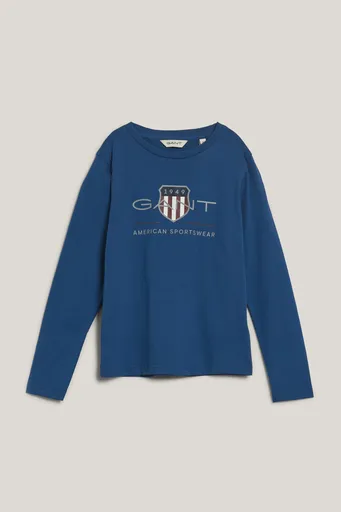 TRIČKO GANT ARCHIVE SHIELD LS T-SHIRT VINTAGE BLUE