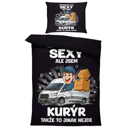Povlečení Sexy kurýr (Rozměr : 1x140/200 + 1x90/70)