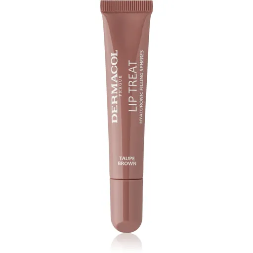 Dermacol Lip Treat hydratační lesk na rty odstín 9 Taupe Brown (Choco & Vanilla) 10 ml