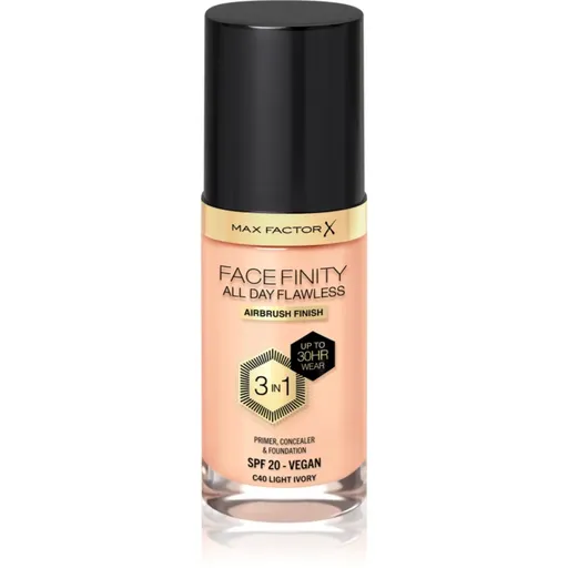 Max Factor Facefinity All Day Flawless dlouhotrvající make-up SPF 20 odstín 40 Light Ivory 30 ml