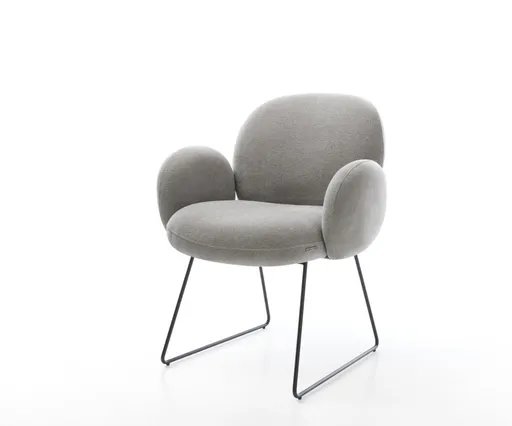 Jídelní židle Nube-Flex s područkami potahová látka Měkký šedá