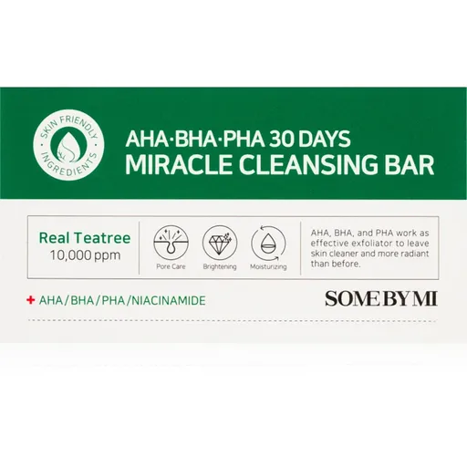 Some By Mi AHA∙BHA∙PHA 30 Days Miracle Cleansing Bar hydratační čisticí mýdlo pro mastnou a problematickou pleť 106 g