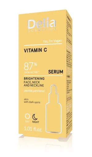 Delia Vitamin C Rozjasňující sérum na obličej, krk a dekolt 30 ml