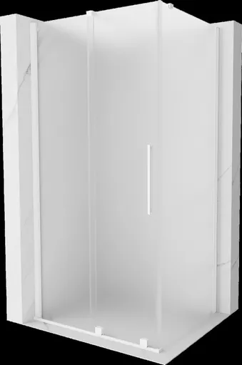 MEXEN/S Velar sprchový kout, posuvné dveře 100 x 80, dekor, bílá 871-100-080-31-20
