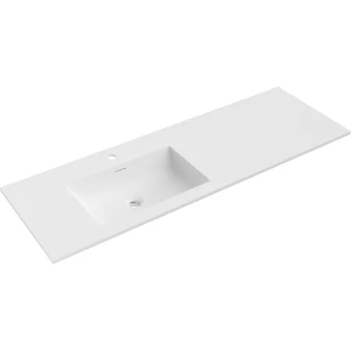 MEXEN Otis umyvadlo zapuštěné do desky levá 141 x 46,5, bílá mat 25181401L