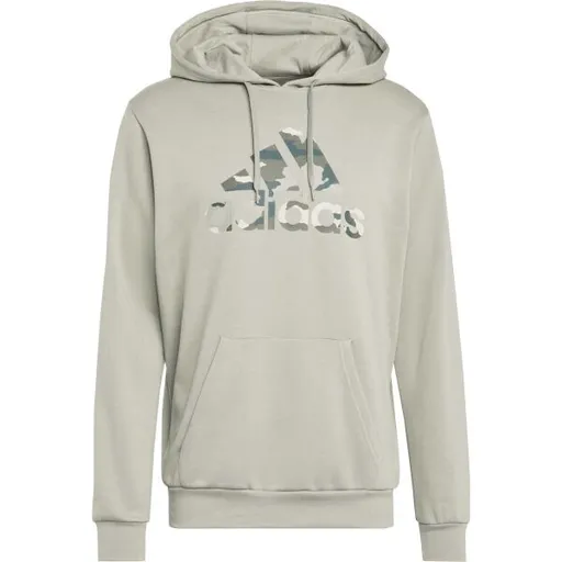 adidas CAMO GRAPHIC HOODIE Pánská mikina, šedá, velikost