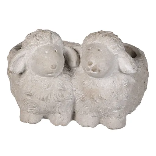 Cementový obal na květináč ovečky - 18*17*12 cm Clayre & Eef