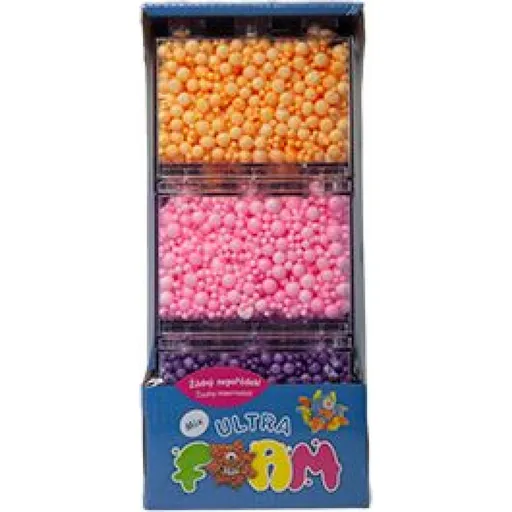 Ultra Foam mix balení 3 ks - růžová, fialová, oranžová modelovací hmota