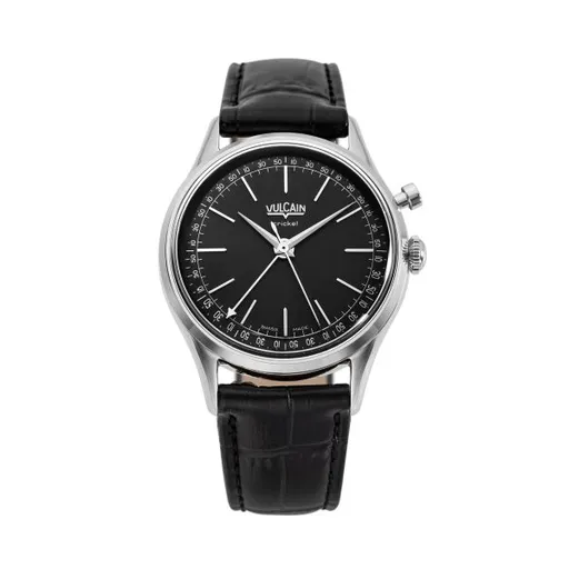 Vulcain Cricket President 39 mm - Black - Black Alligator