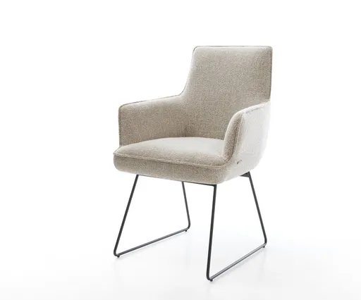 Jídelní židle Heira-Flex s područkami látka Měkký béžová tenká