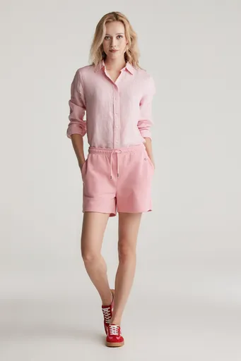 TEPLÁKOVÉ ŠORTKY GANT REG SHIELD SHORTS GERANIUM PINK