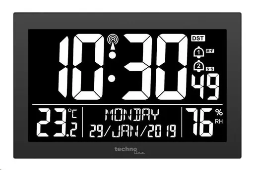 Hodiny TechnoLine WS 8017, černé