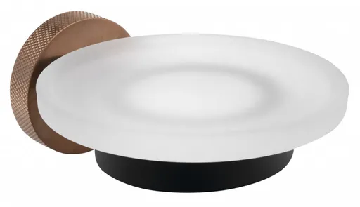 SAPHO LARISSA mýdlenka, mléčné sklo, černá/měď mat WS002BC