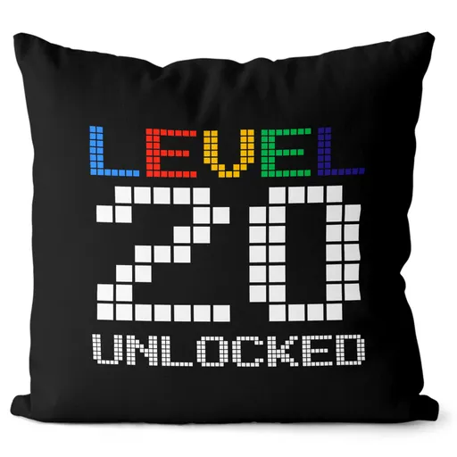 Polštář Level unlocked (Velikost: 55 x 55 cm, věk: 20)