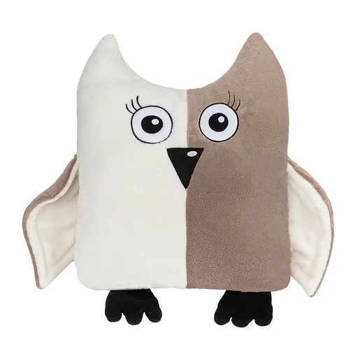 Bellatex Tvarovaný polštářek Sova, 45 x 30 cm