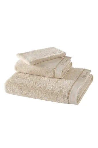 Sada ručník, osuška a mycí žínka AURA, 3 ks Béžová Sada (ručník 55x100 cm, osuška 92x150 cm, mycí žínka 16x22 cm)