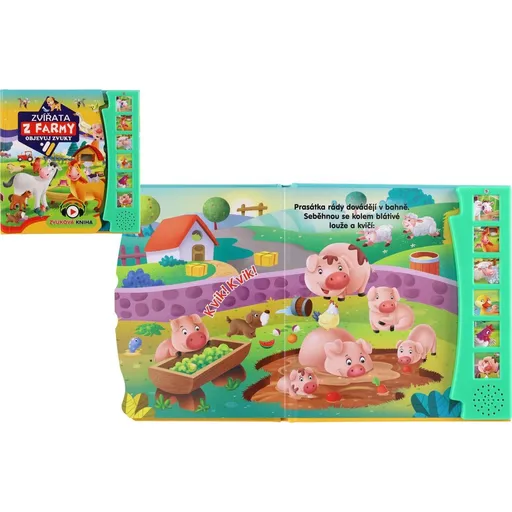 FONI Book Zvuková knížka Zvířátka na farmě Objevuj zvuky CZ verze