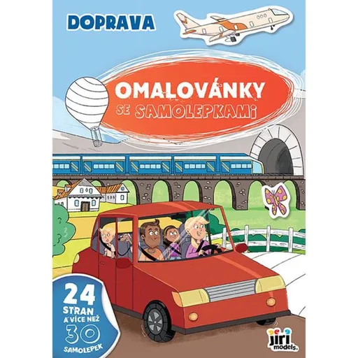 Jiří Models Omalovánky A4 se samolepkami Doprava