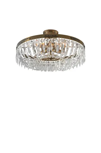 Markslöjd Hovdala kříšťálové stropní svítidlo staromosaz 48 cm