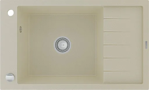 MEXEN Elias granitový dřez 1 mísa dřez s vypouštěním krátký odkapávač 795x480 mm, béžová 6511791005-69