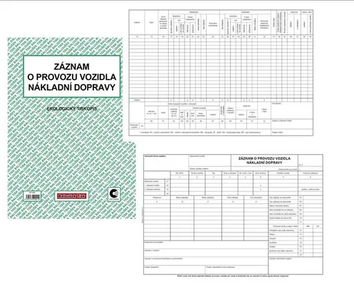 Tiskopis Záznam o provozu vozidla nákl. dopravy A4 stazka 50 listů BALOUŠEK