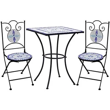 3dílný mozaikový bistro set keramický modro-bílý 279413 279413 (279413)
