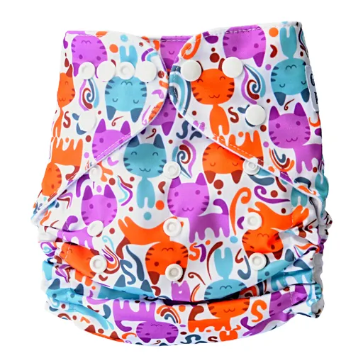 GaGa's pleny Látková plena AIO Barevné kočky