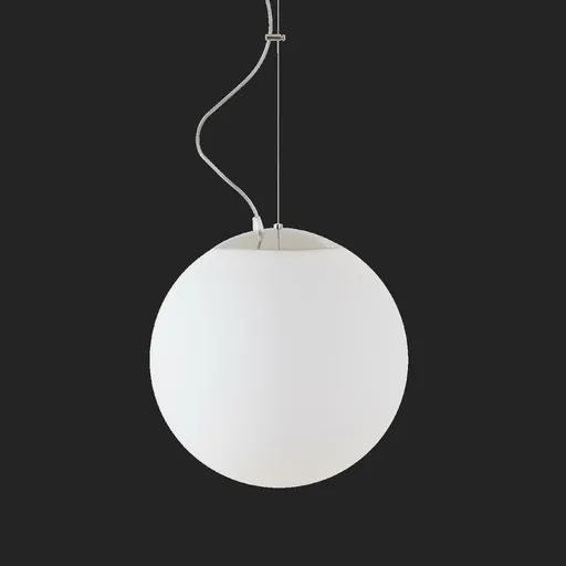 OSMONT ADR72091 ADRIA L3 HP závěsné skleněné svítidlo nerez leštěná / bílá IP40 3000 K 52W LED nouzové kombinované 3 h