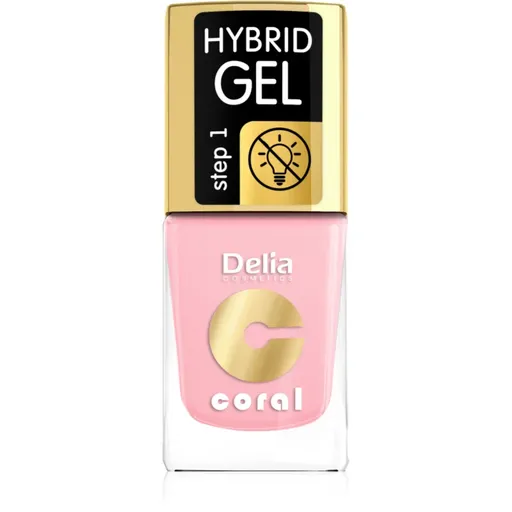 Delia Cosmetics Coral Nail Enamel Hybrid Gel gelový lak na nehty odstín 04  11 ml