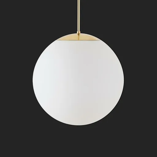 OSMONT ADR72522 ADRIA P3 HP závěsné skleněné svítidlo mosaz leštěná / bílá IP40 4000 K 52W LED nouzové kombinované 3 h