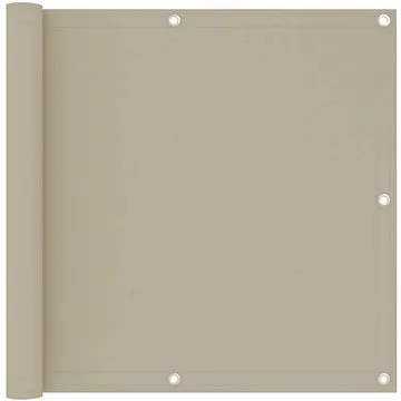 Balkónová zástěna béžová 90 x 500 cm oxfordská látka (134942)