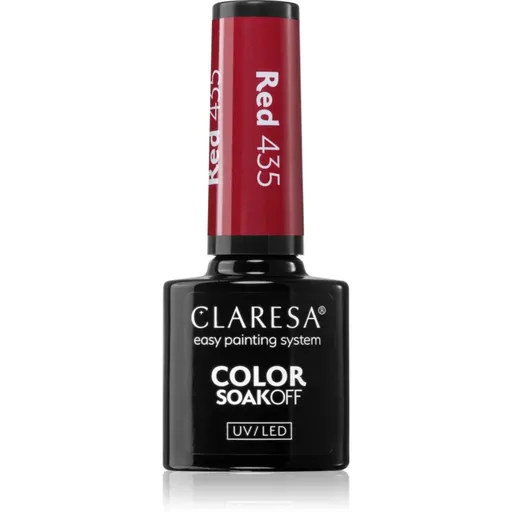 Claresa SoakOff UV/LED Color Warm Feelings gelový lak na nehty odstín Red 435 5 g