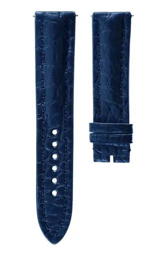 Kožený řemínek Biatec z pravého krokodýla | Modrý - 20 mm - Bez spony