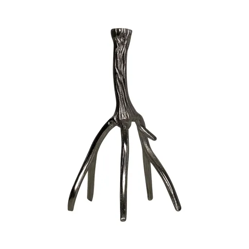 Stříbrný raw svícen stojící paroží Antlers - 18*19*33cm Mars & More