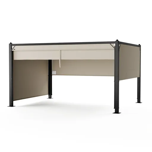 Blumfeldt Pantheon Cortina altán 3x4 m, odolný vůči povětrnostním vlivům, hliník, prášková barva, rolety