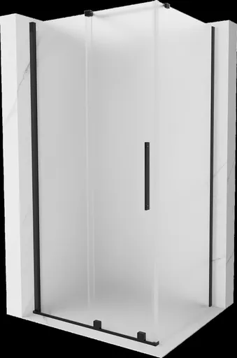 MEXEN/S Velar sprchový kout, posuvné dveře 100 x 90, dekor, černá 871-100-090-31-70