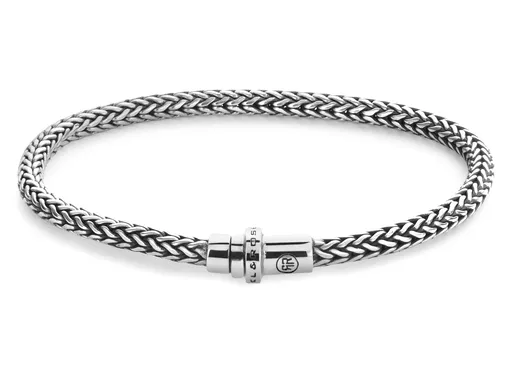 Rebel&Rose Proplétaný stříbrný náramek Artemis RR-BR031-S 19 cm