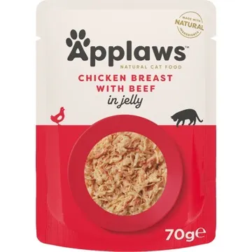 Applaws kapsička Cat Jelly kuřecí prsa a hovězí v želé 70 g (5060333430221)