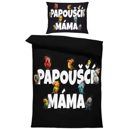 Povlečení Papouščí máma (Rozměr : 1x140/220 + 1x90/70)