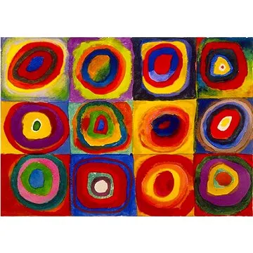 Enjoy Vassily Kandinsky: Studie barev - Čtverce s kruhy 1000 dílků (1542)