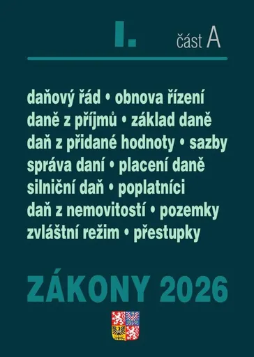 Zákony I/A 2026 Daňové zákony