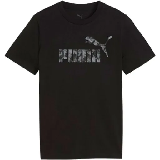 Puma ESSENTIALS CAMO TEE B Chlapecké triko, černá, velikost