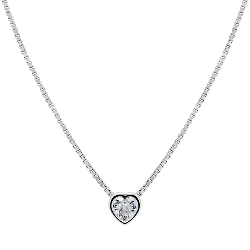 Brilio Silver Půvabný stříbrný náhrdelník Srdce NCL26W (řetízek, přívěsek)