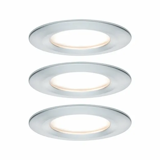 PAULMANN Vestavné svítidlo LED Nova kruhové 3x6,5W hliník broušený nevýklopné 3-krokové-stmívatelné 934.98 P 93498