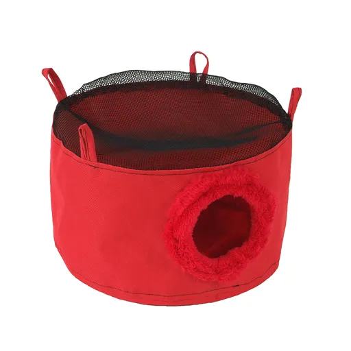 Akinu HUGS Závěsný domeček pro hlodavce červený ⌀ 30 cm x 12 cm
