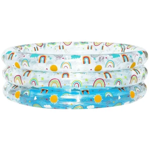 Bestway RAINBOW SPLASH PLAY POOL Nafukovací bazén, transparentní, velikost