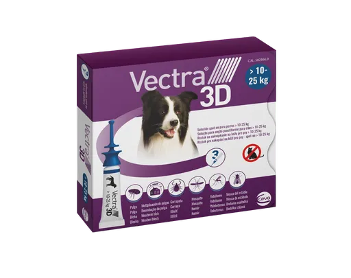 Vectra 3D spot-on pro psy M (10–25 kg) 3 pipety