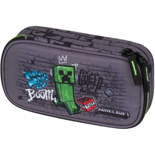 BAAGL ETUE MINECRAFT TNT Školní penál, tmavě šedá, velikost